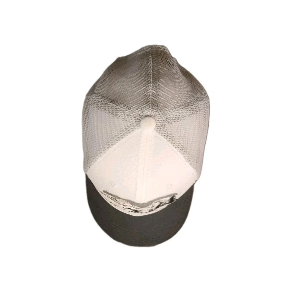The North Face Mama Bear Snapback Mesh Trucker Hat Cap Gray/Blue Cap Sz 7